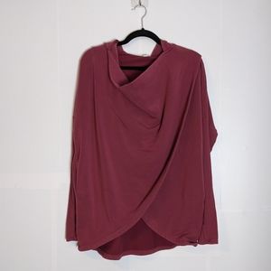 Athleta Purana Wrap Sweatshirt Pink Size XS